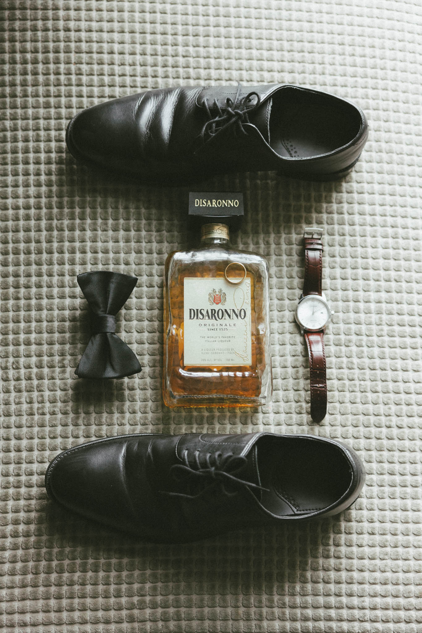 Groom's shoes & whiskey